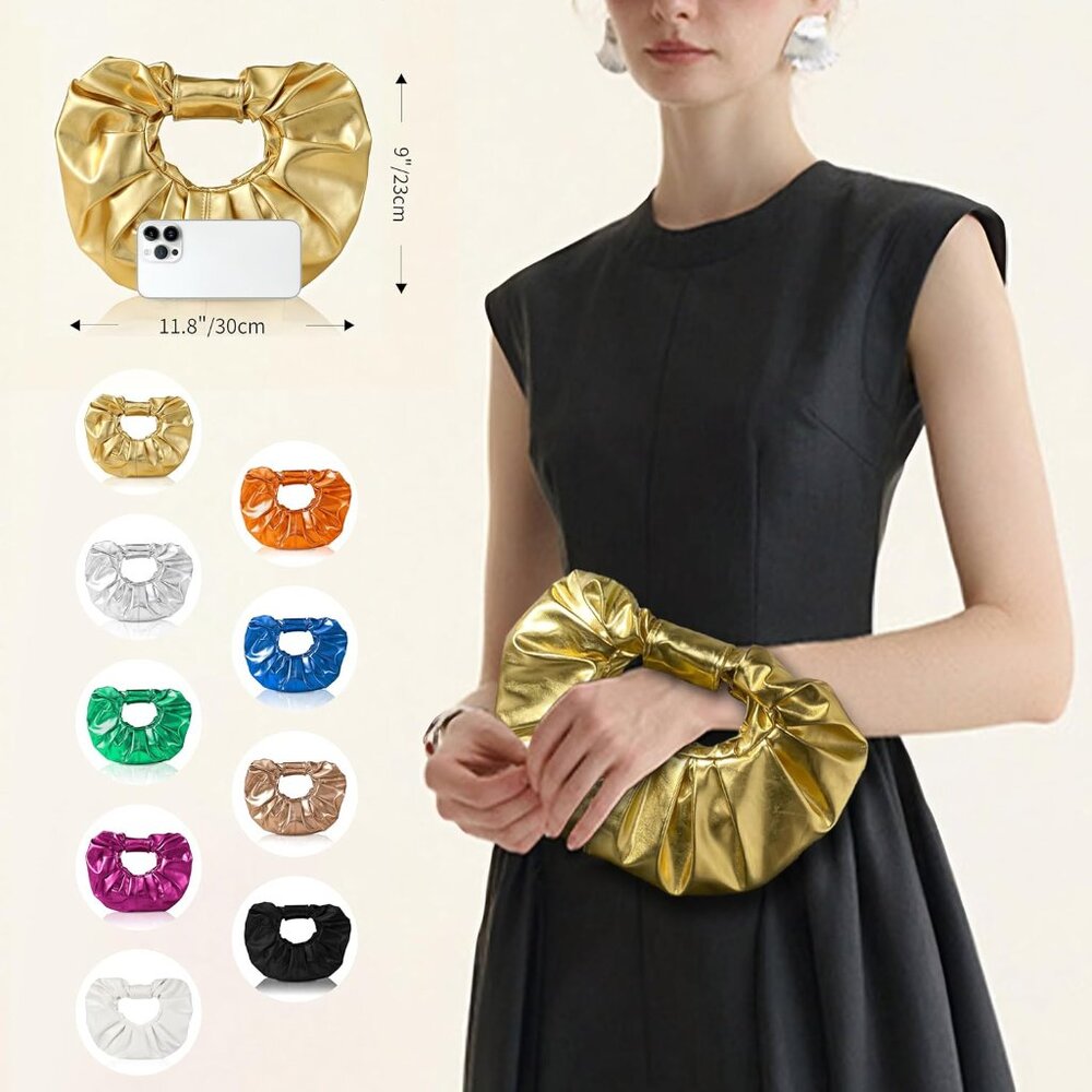 Clutch Purse for Women - Evening Clutch PU 3-gold - Picture 4 of 7